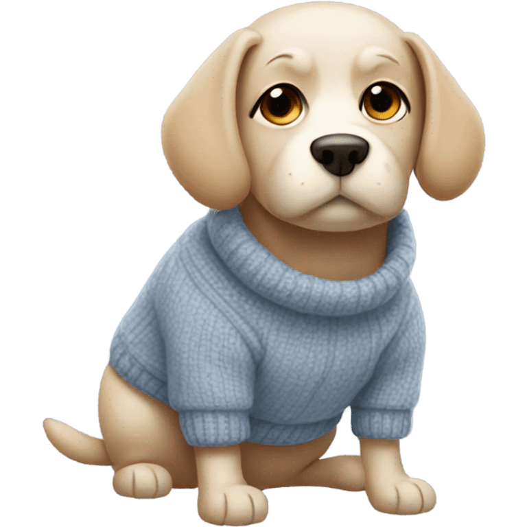 Dog wearing jumper emoji