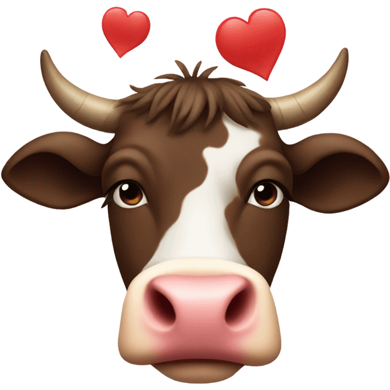 Cow with heart around emoji