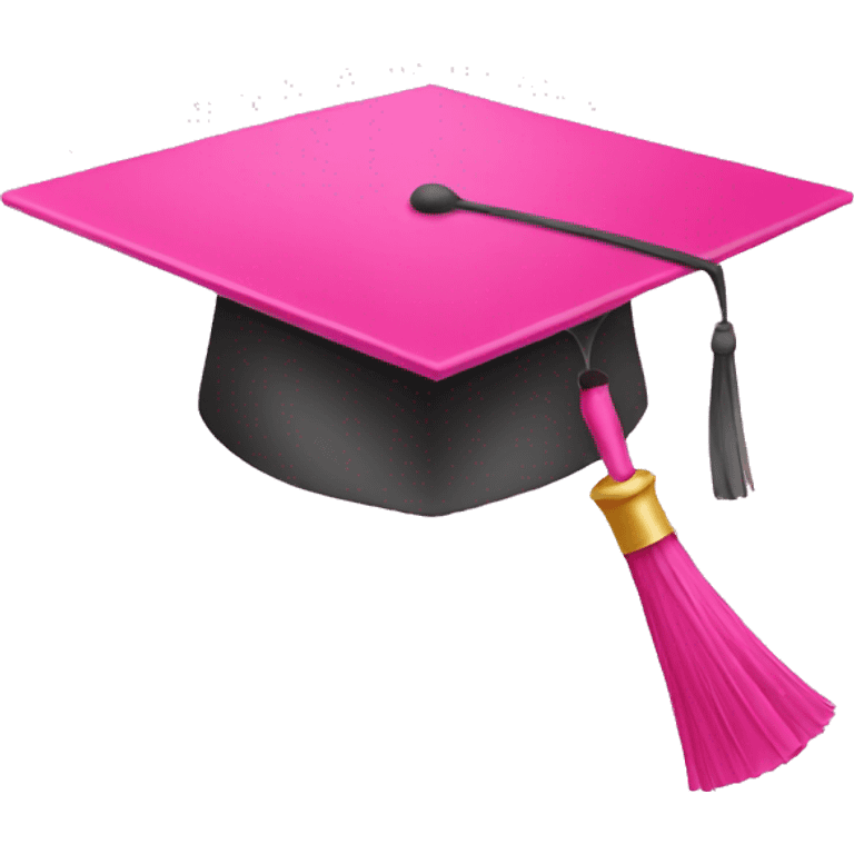 pink mortar board emoji