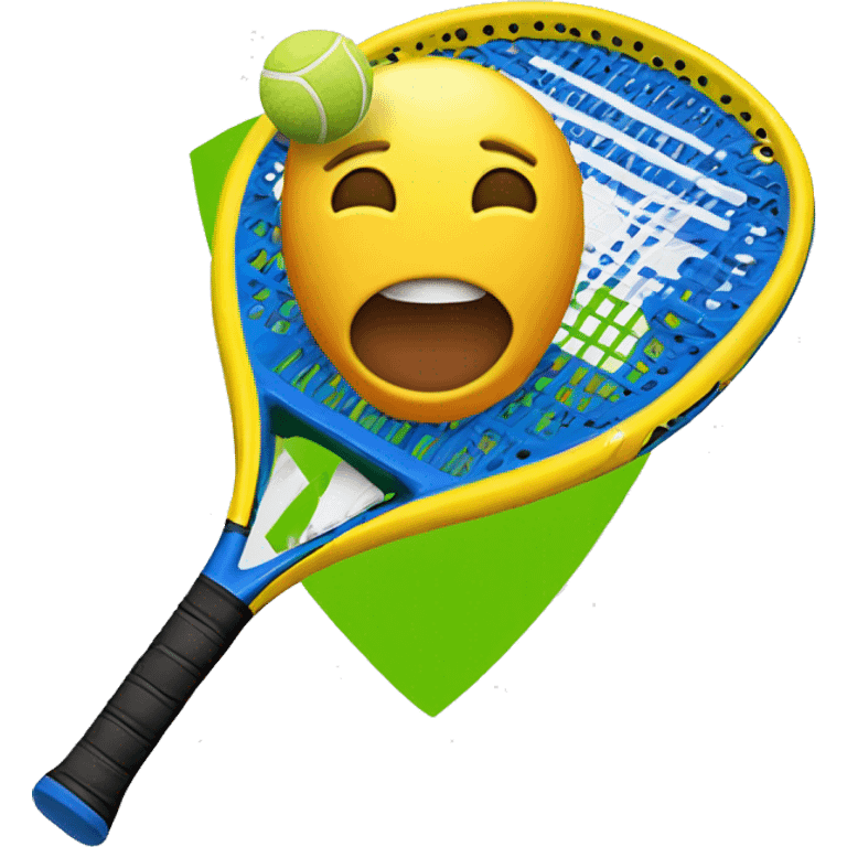 Raqueta de Padel con pelota de padel emoji