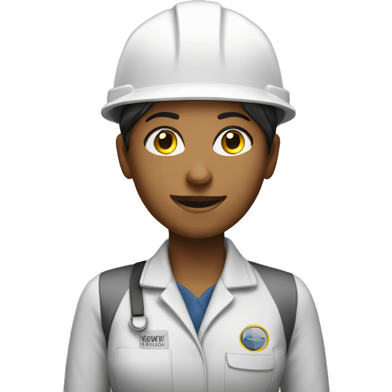 Occupational safety and health woman employee emoji