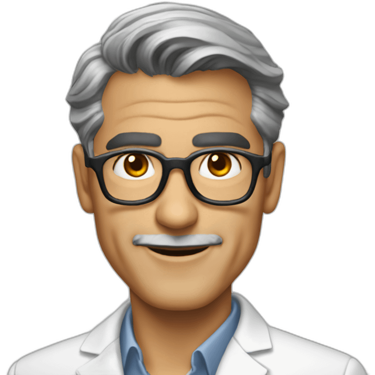 George Clooney scientist emoji