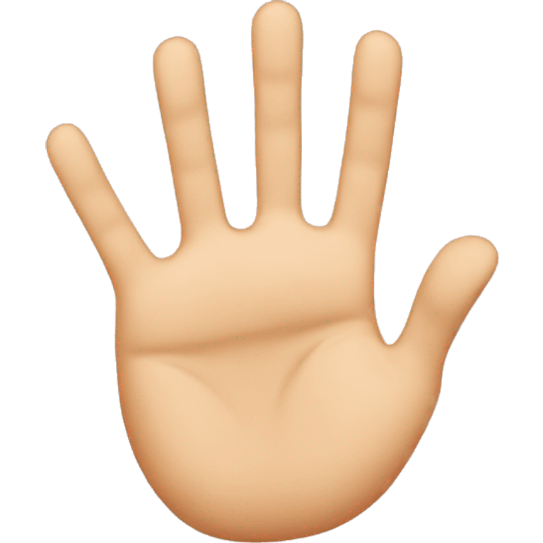 hand showing number 3 emoji