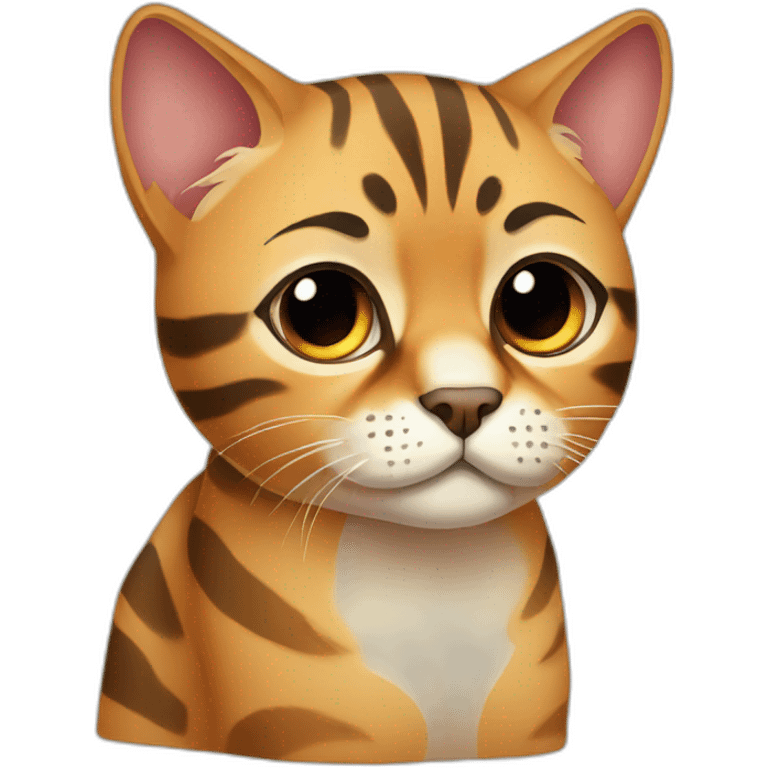 sad bengal cat emoji