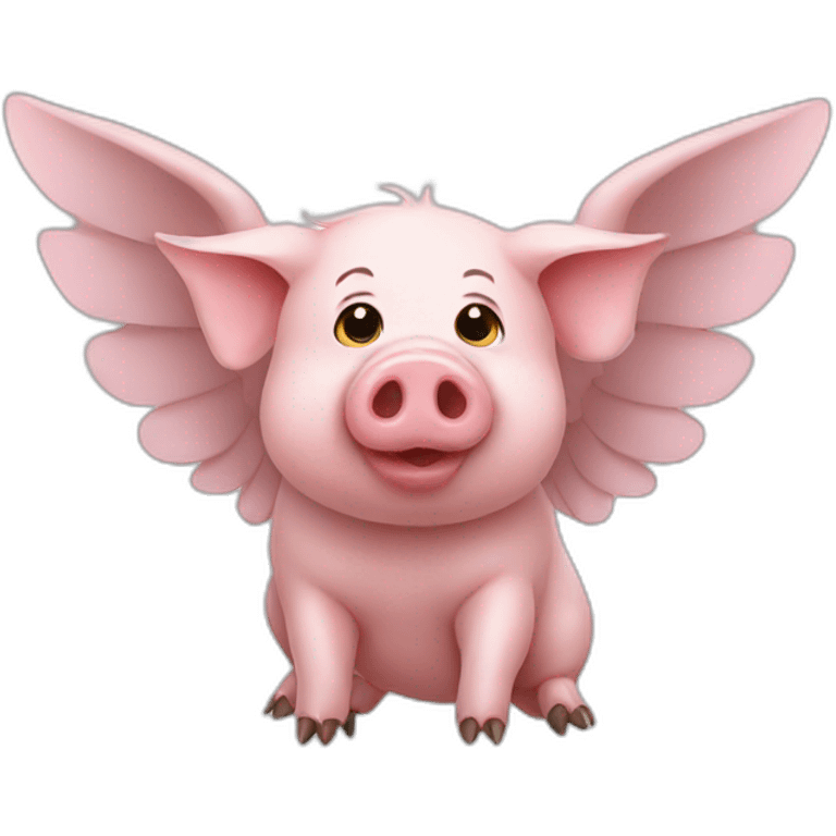 Pig with wings emoji