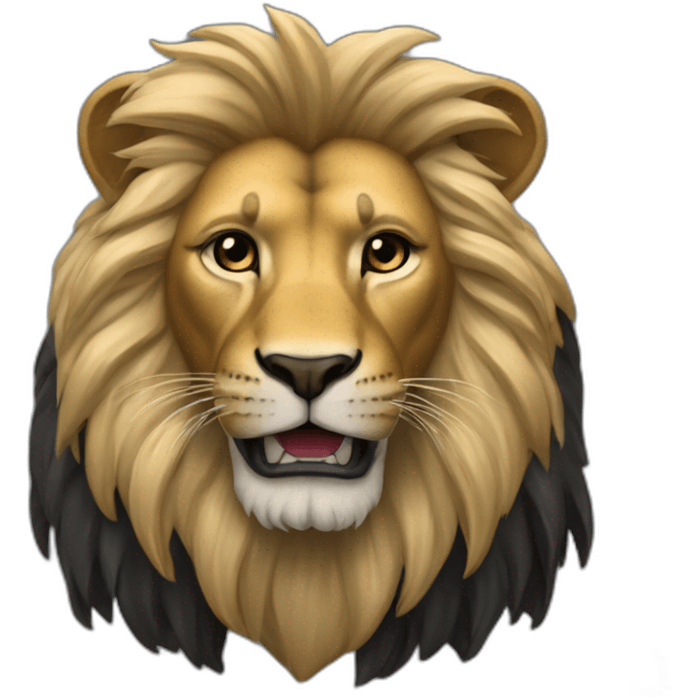 Pantere noir sur un lion emoji