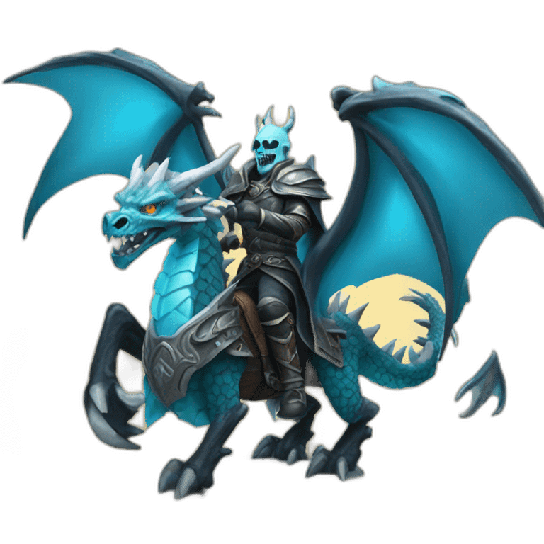 the lich king riding icybone dragon emoji