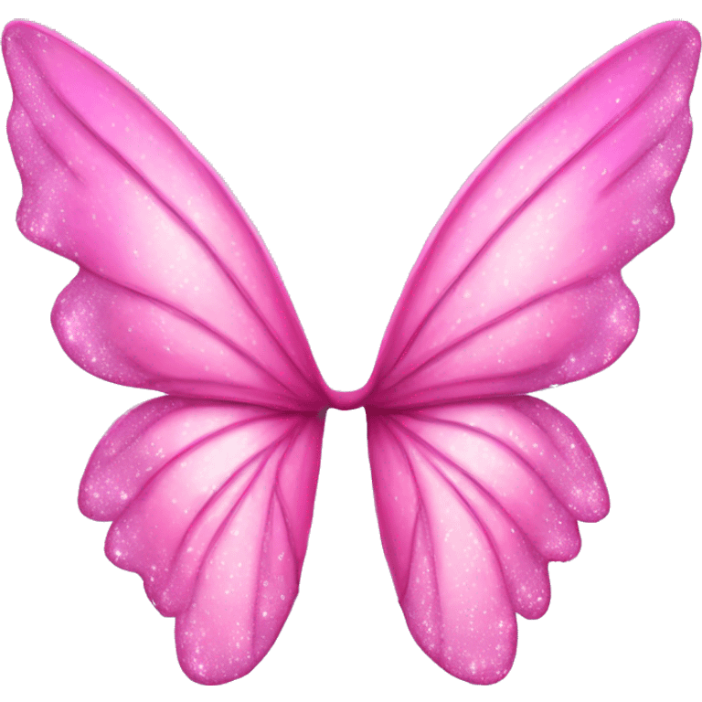 Pink sparkly fairy wings  emoji