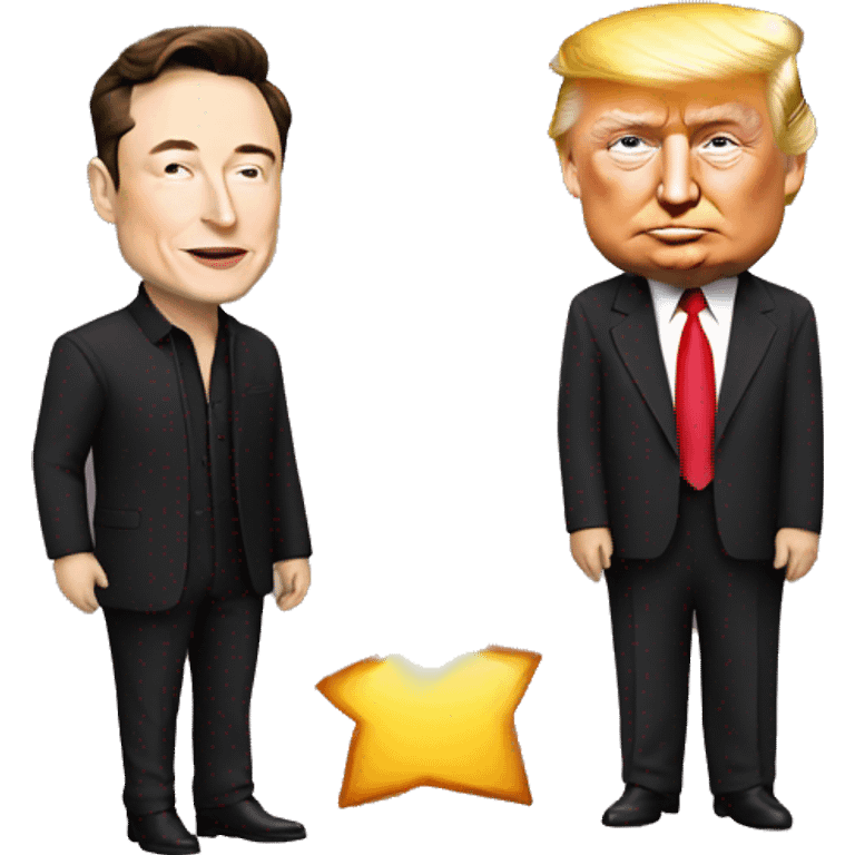 elon musk with trump ha emoji