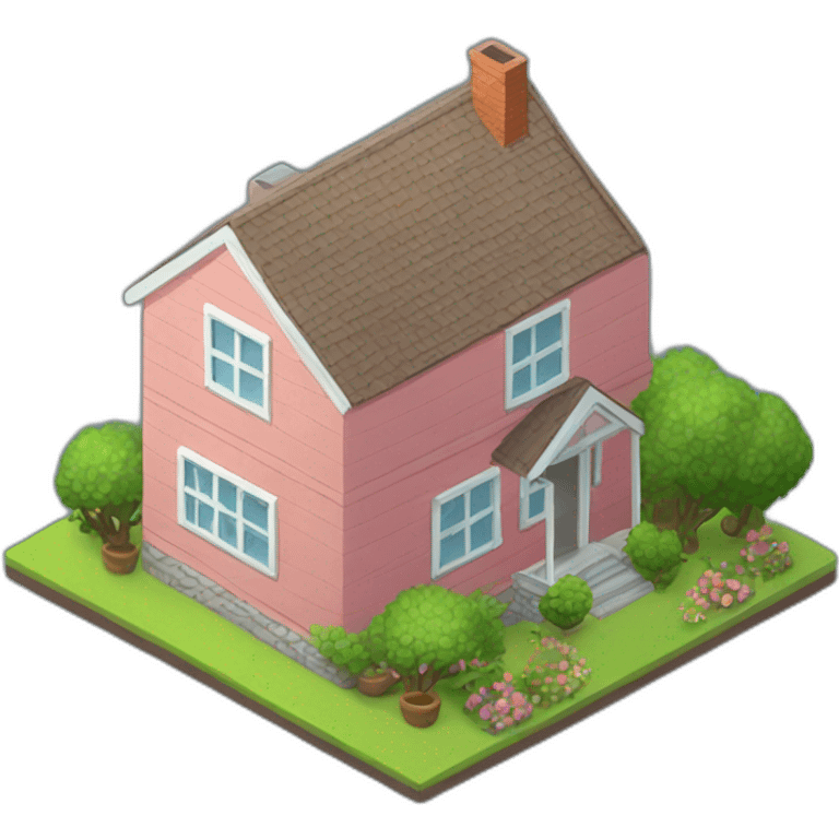 isometric house emoji