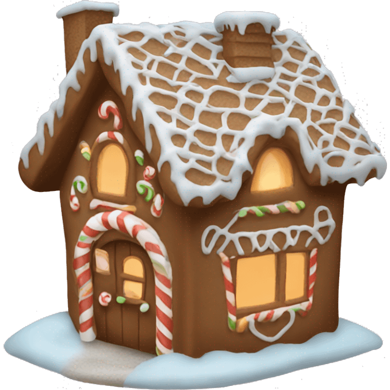 Cosy gingerbread house emoji