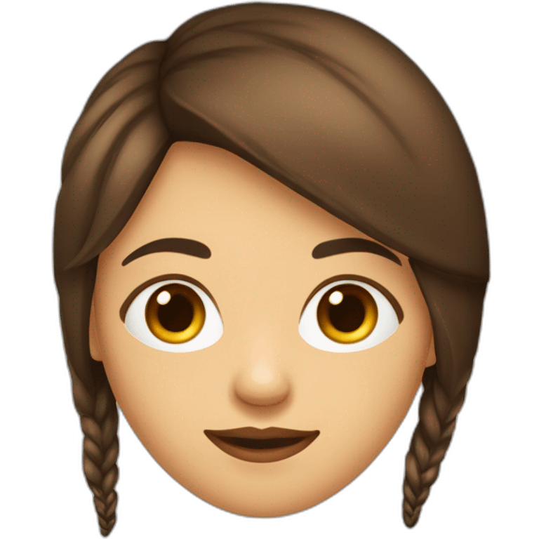 fille-brune-longs-cheveux-aux-yeux-marrons-étudiante emoji