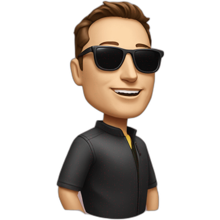 elon musk with sunglasses emoji