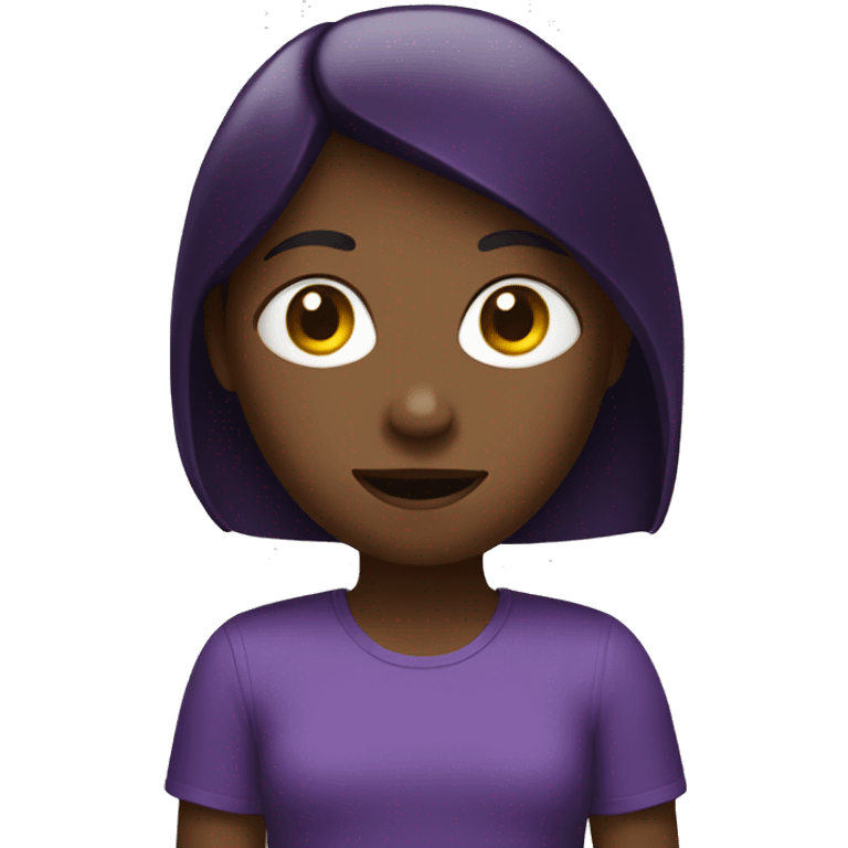 Girl holding an eggplant  emoji