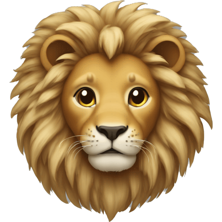 small lion with mane and tasseled tail emoji