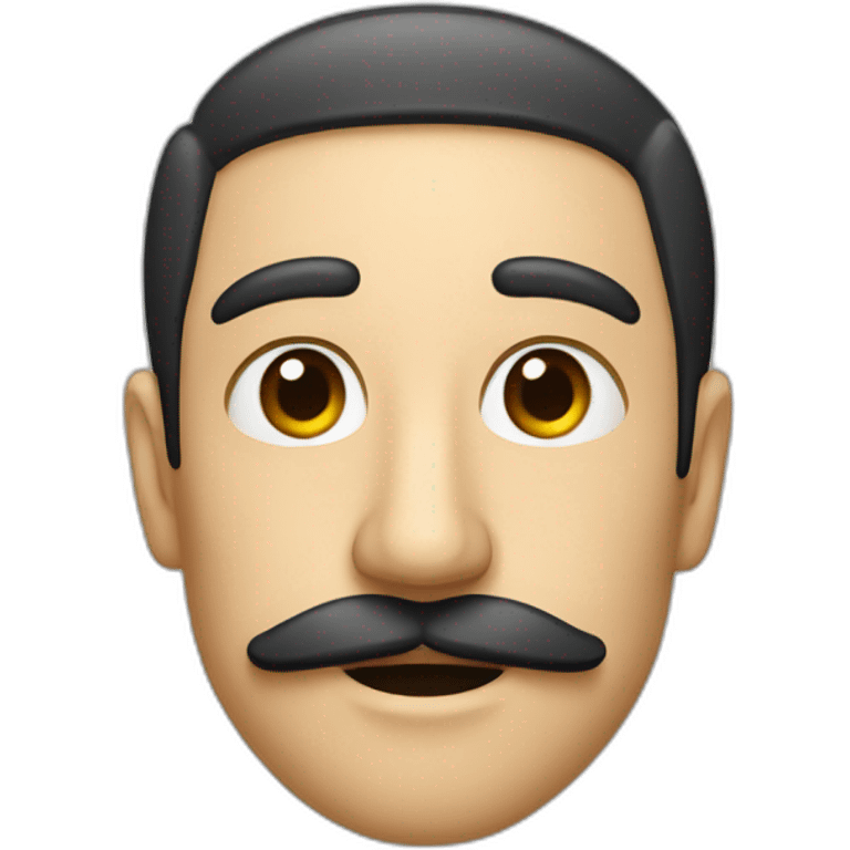 a guy with a narrow mustach right und the nose emoji