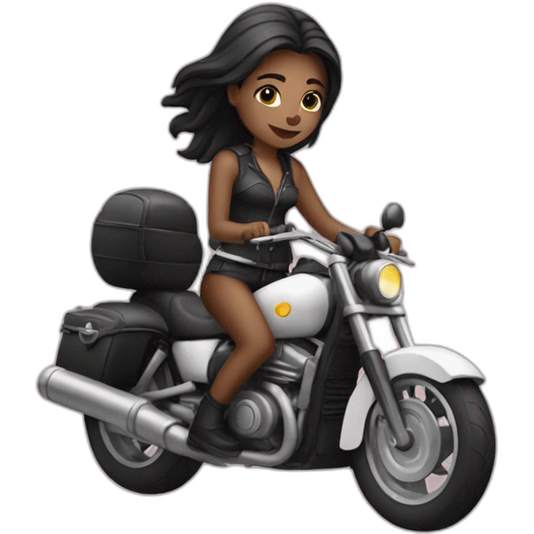 Girl on a motorcycle  emoji