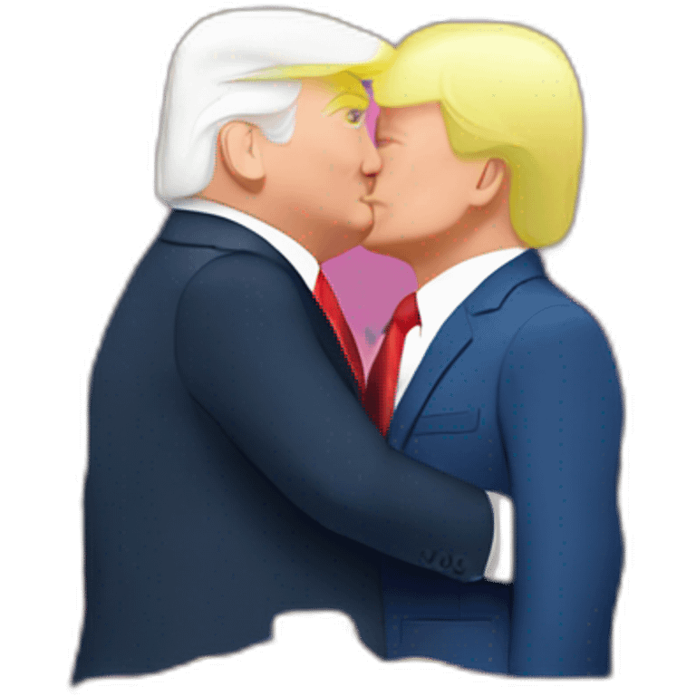 trump-and-putin-kissing,-lgbtq+ friendly, positivity, inclusiveness emoji