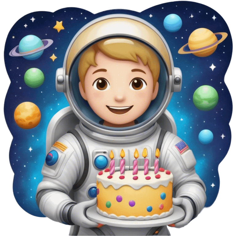 Turning 45 in space and time  emoji