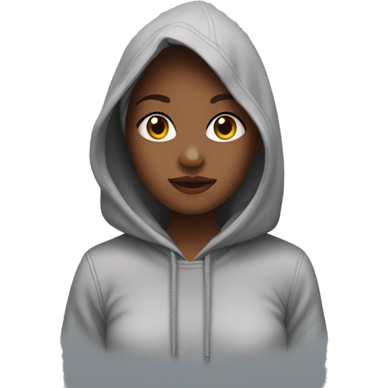 girl wearing hoodie emoji