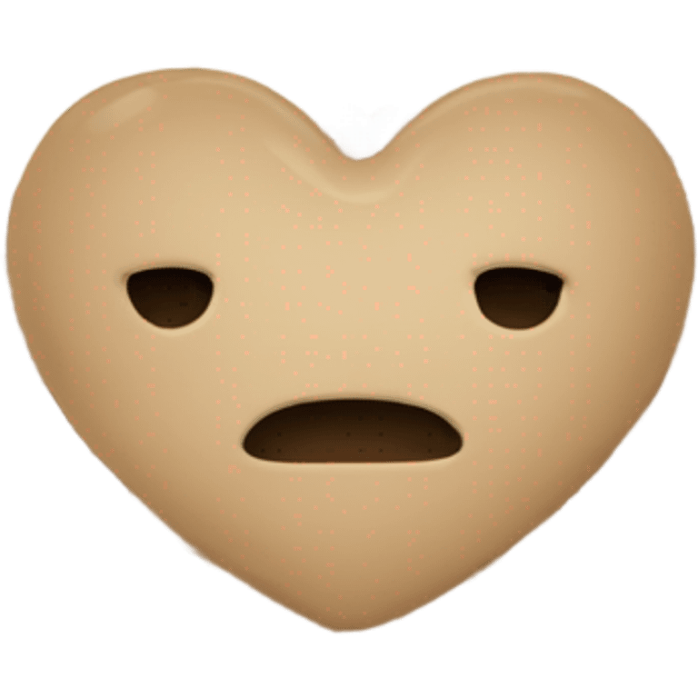 beige heart emoji