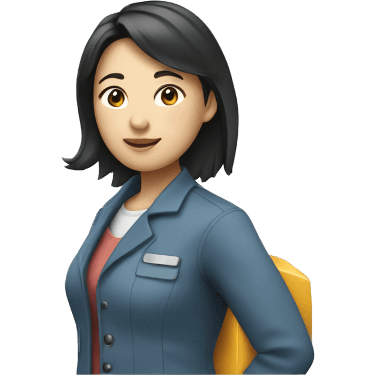 Female Asian mechanical engineer emoji