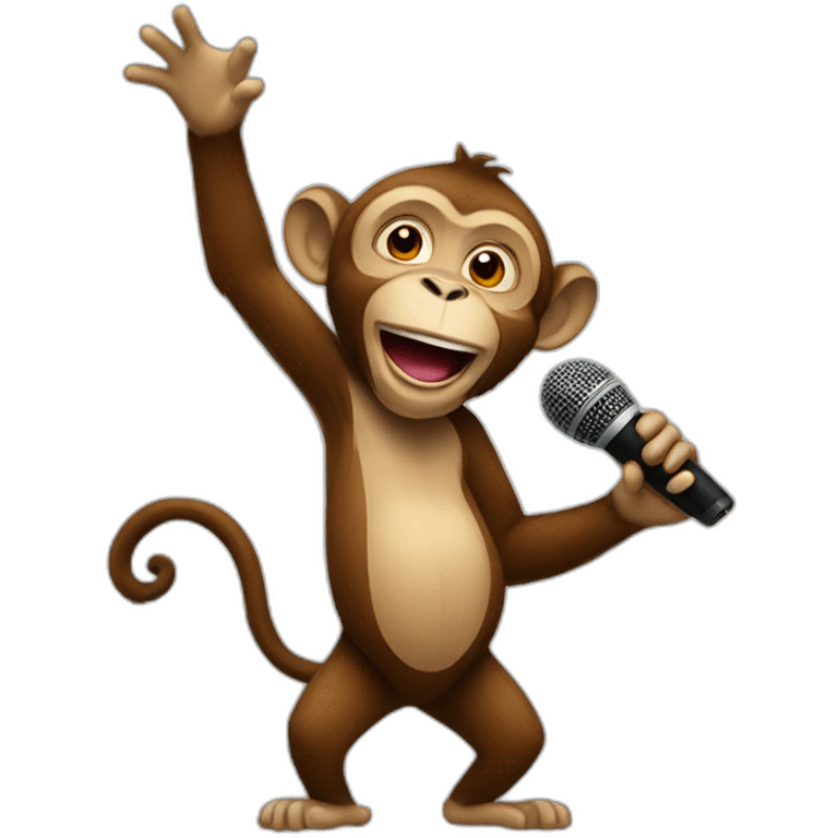 Monkey singing emoji