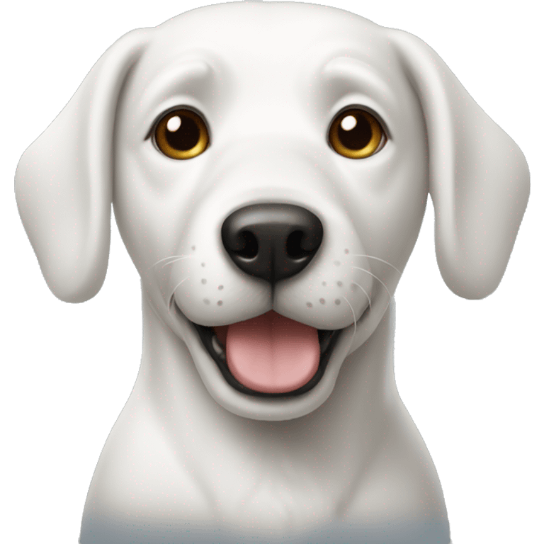 A white dog emoji