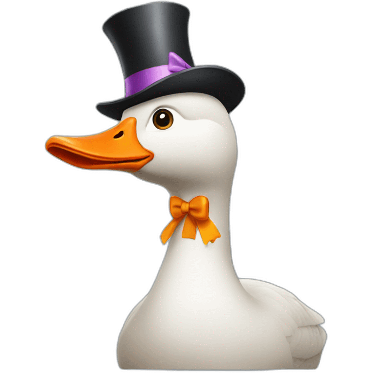 Goose with partyhat  emoji