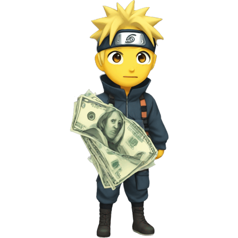 Naruto with money emoji