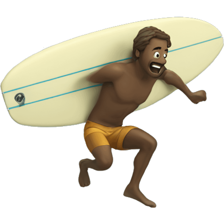 Surfer fall into the sea  emoji