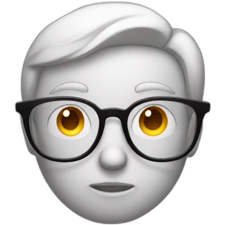 EMOJI FACE THINKING WITH GLASSES emoji