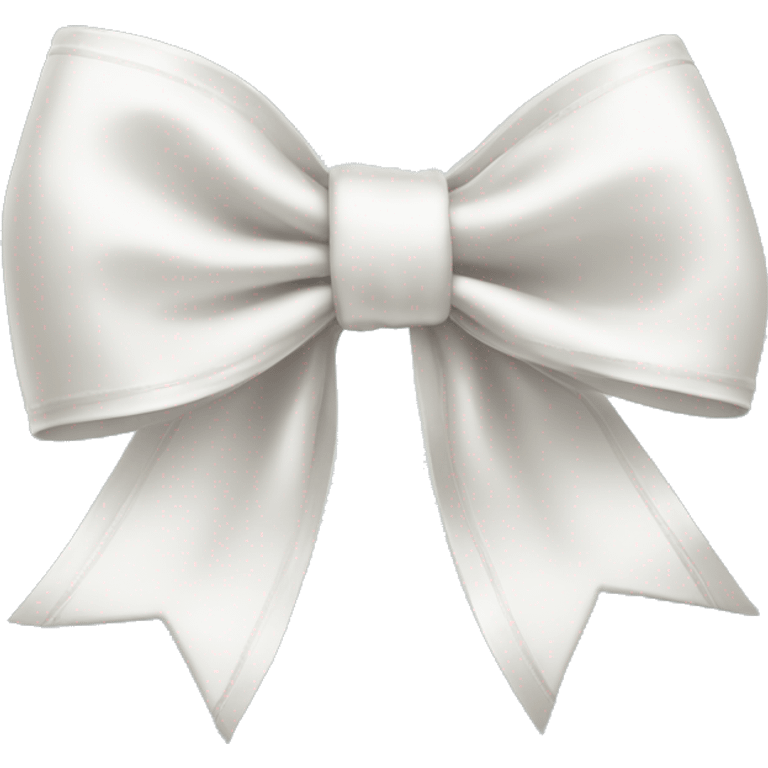 white satin bow emoji