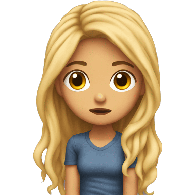 Shakira with sad expression emoji