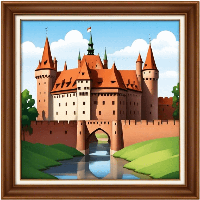 Cinematic Realistic Malbork Castle  Emoji emoji