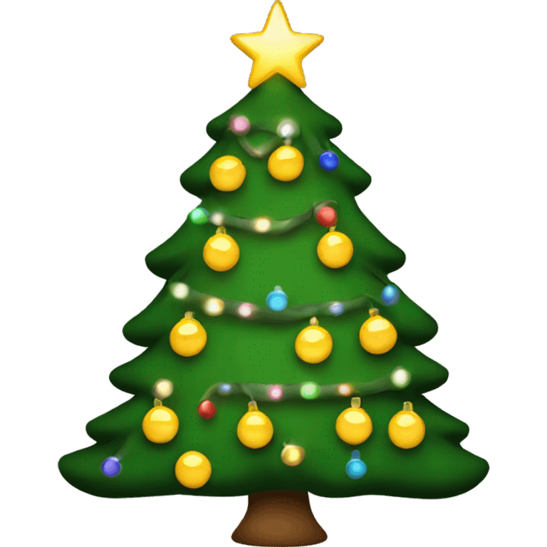 Christmas tree with lights and no ornaments  emoji