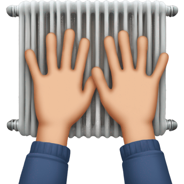 Hands on radiator heat  emoji