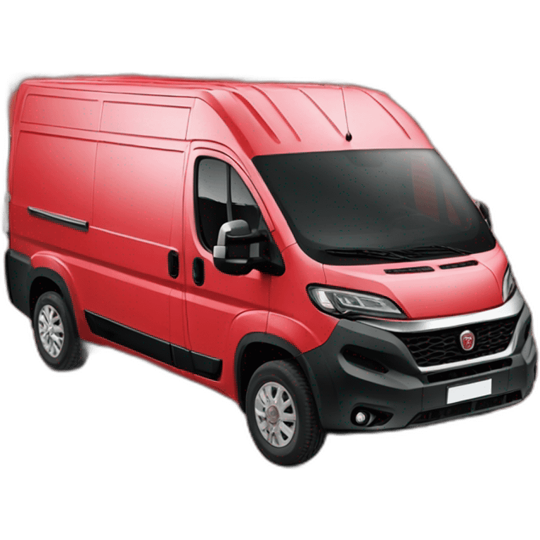 Fiat Ducato red with people in front emoji