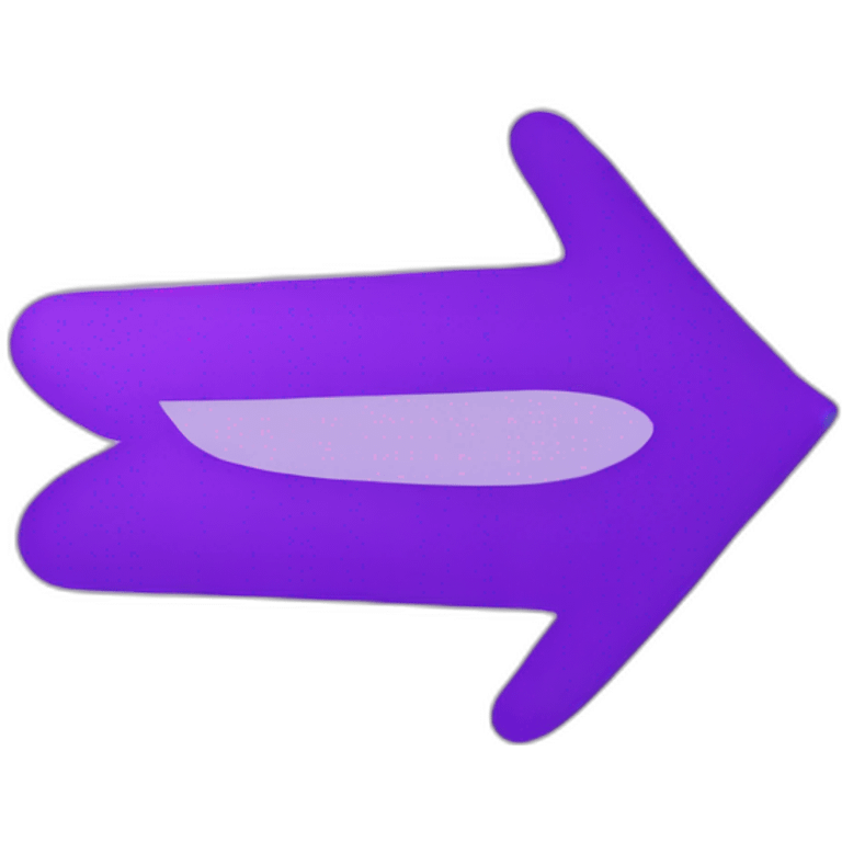 a squiggle purple arrow pointing to the right emoji