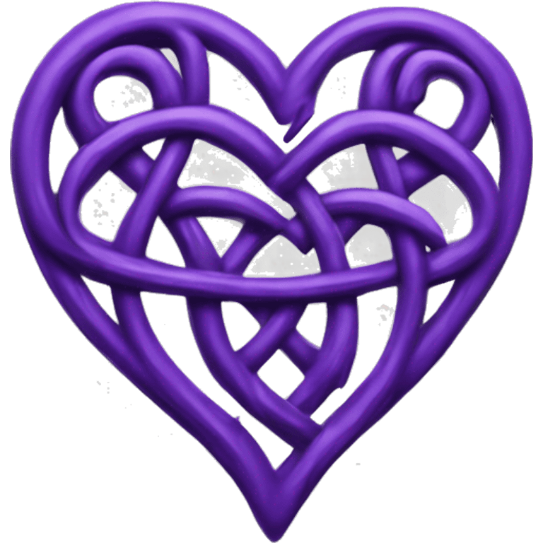 Purple celtic heart emoji