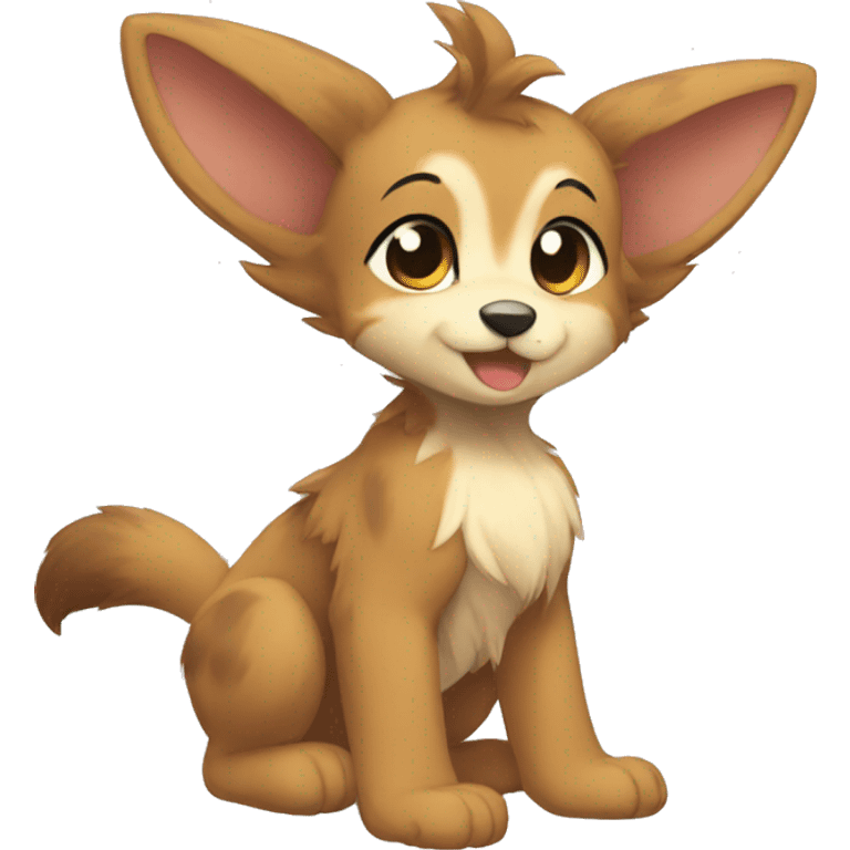 Anthro Fur-Sona Puppy-Fakémon Full Body emoji