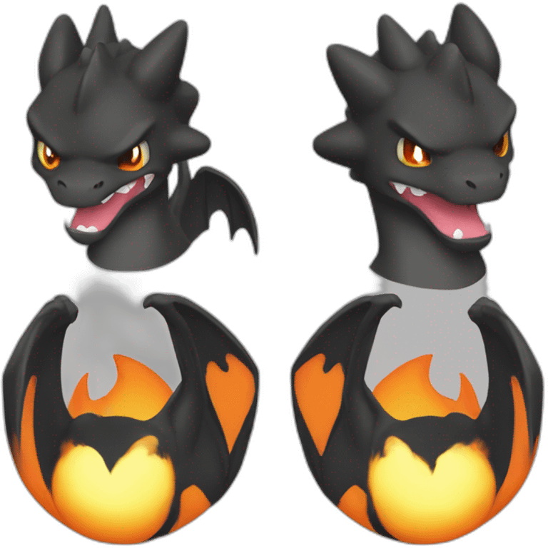 Black charizard emoji