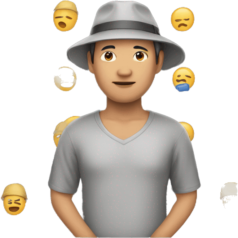 asian man wearing hat emoji