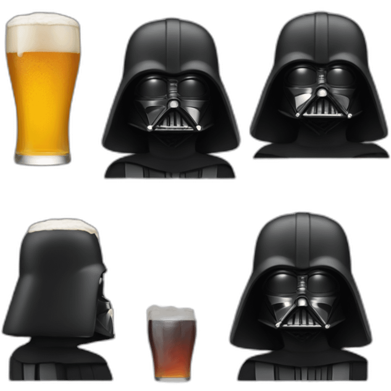 Dark vador qui boit une bier emoji