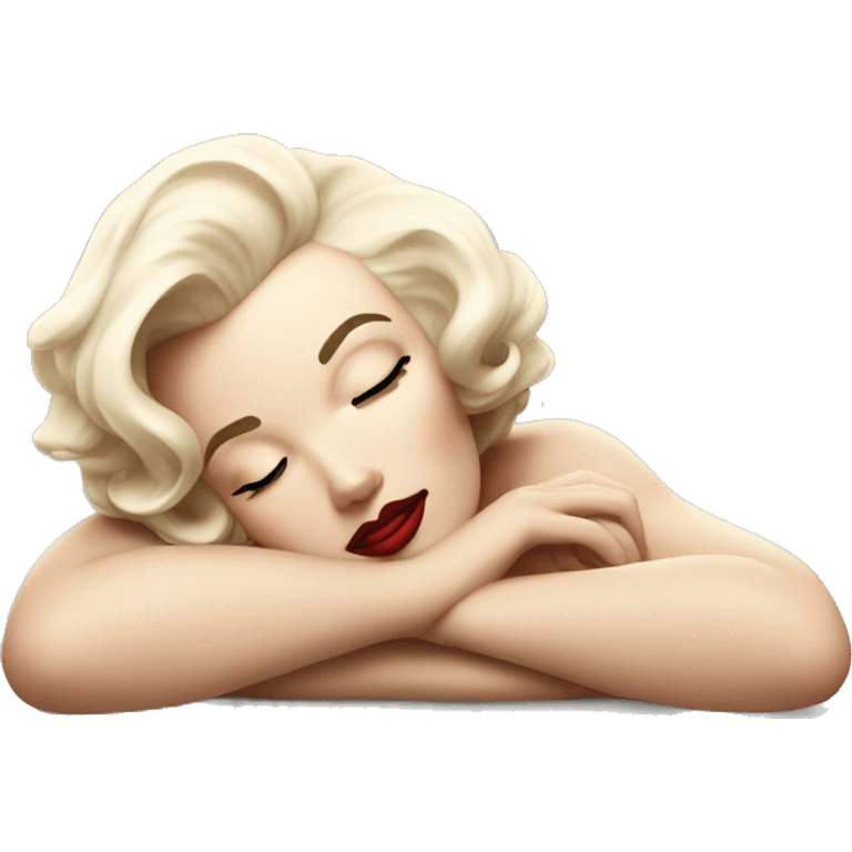 Marilyn Monroe laying down emoji