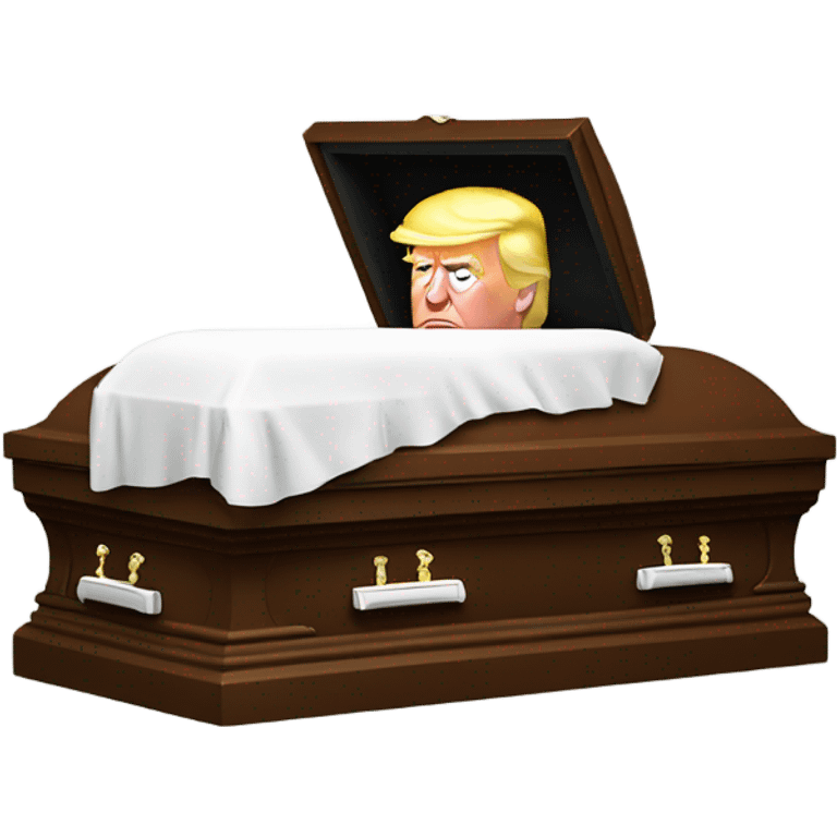 Donald trump in a casket  emoji