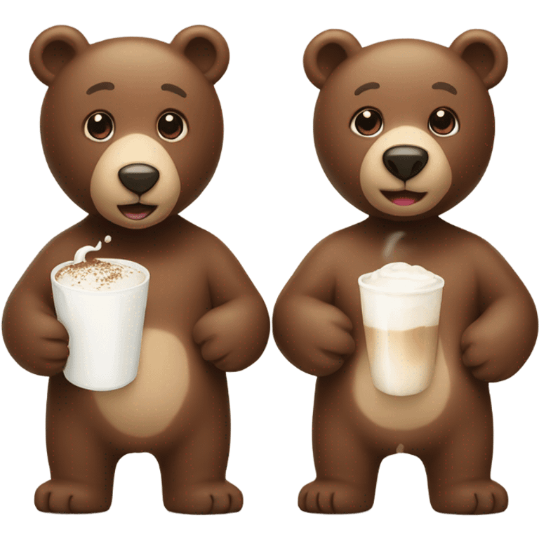 Mocha Bear and milk bear emoji