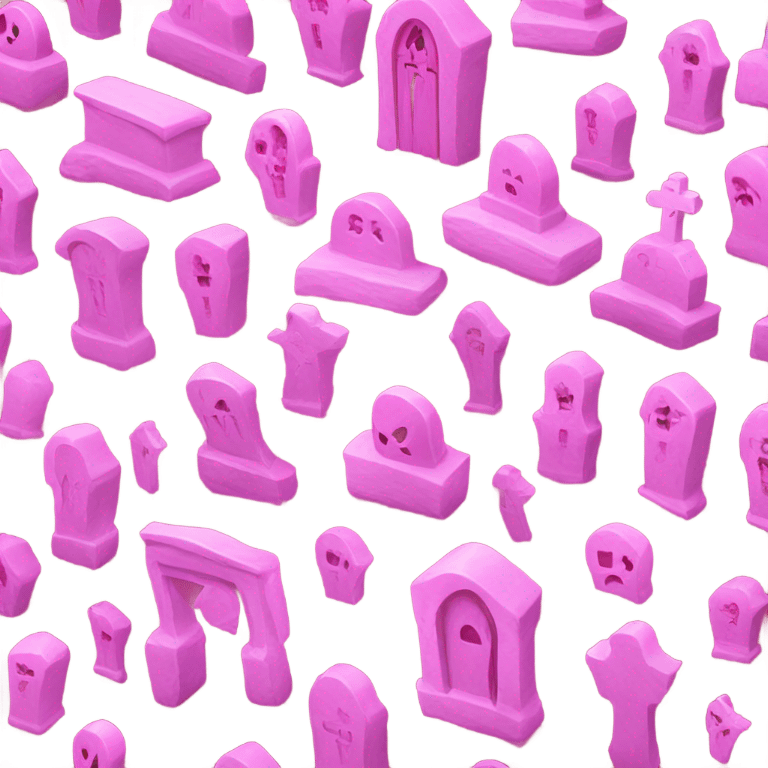 Pink graveyard emoji