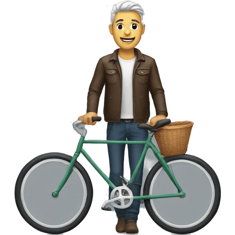 Men wih bike emoji