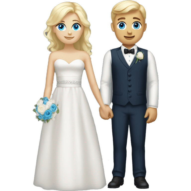 Groom blonde hair blue eyes waist up emoji